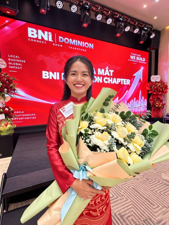 Châu tại lễ ra mắt BNI Dominion Chapter