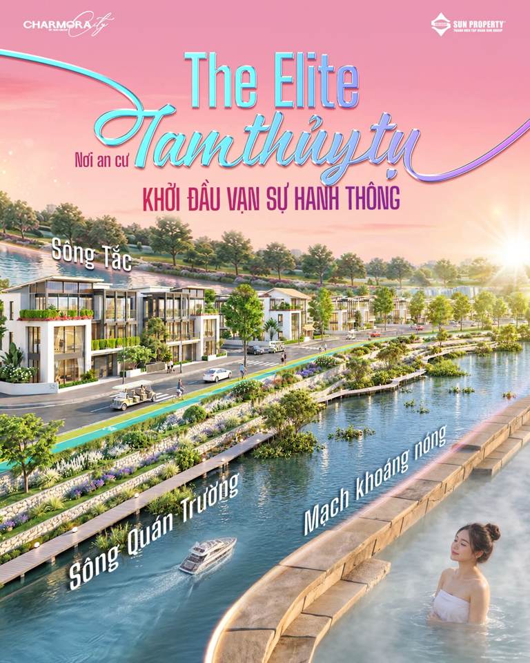 Charmora City. Phân khu The Elite bên sông Quán Trường